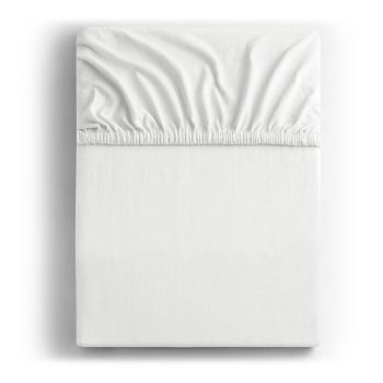 Cearșaf de pat DecoKing Amber Collection, 80-90 x 200 cm, alb