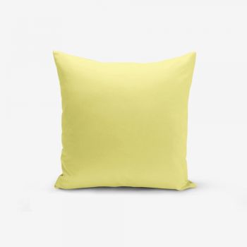 Față de pernă cu amestec de bumbac Minimalist Cushion Covers , 45 x 45 cm, galben