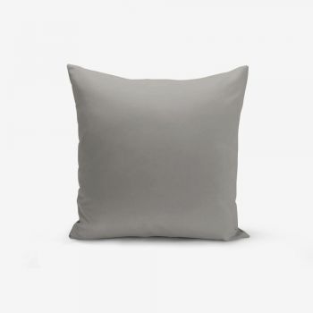 Față de pernă Minimalist Cushion Covers Düz, 45 x 45 cm, gri