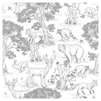 Tapet pentru copii din hârtie 100 cm x 280 cm Animals – Dekornik