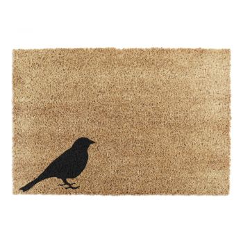 Covoraș intrare din fibre de cocos Artsy Doormats Bird, 40 x 60 cm