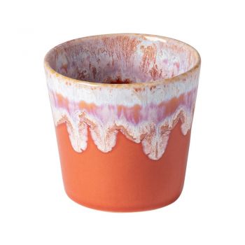 Cană pentru espresso din gresie ceramică Costa Nova, 200 ml, portocaliu - alb