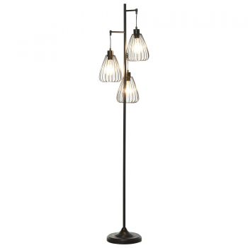 Lampa de podea Design Vintage Industrial din metal negru, lampa de podea moderna Ф35 x 170 cm HOMCOM | Aosom RO