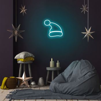 Lampa de perete Santa Claus, Neon Graph, 28x26x2 cm, albastru