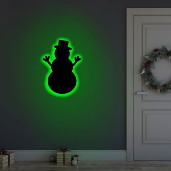 Lampa de perete Snowman 2, Neon Graph, 25x30 cm, verde