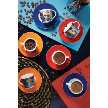 Set de cafea Kutahya Porselen, TL12KT42010910, 12 piese, portelan