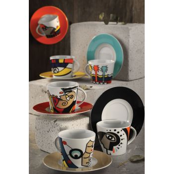 Set de cafea Kutahya Porselen, TL12KT4208739, 12 piese, portelan