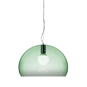 Suspensie Kartell FL/Y design Ferruccio Laviani E27 max 15W LED h33cm verde salvie transparent