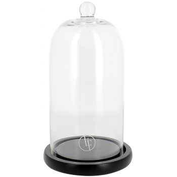 Cupola sticla cu baza pentru lumanari La Francaise d 10cm h20cm