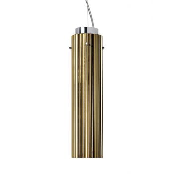 Suspensie Kartell by Laufen Rifly design Ludovica & Roberto Palomba LED 10W h30cm auriu metalizat