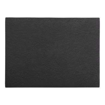Suport farfurie din imitație de piele ZicZac Troja Rectangle, 33 x 45 cm, negru