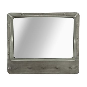 Oglinda decorativa Bolt, Mauro Ferretti, 70x60 cm, fier, gri