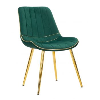 Set 2 scaune Paris, Mauro Ferretti, lemn de pin/poliester, verde/auriu