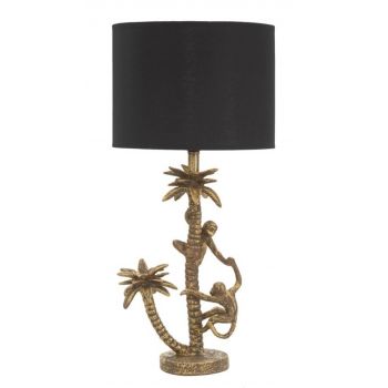 Lampa de masa Palm, Mauro Ferretti, 1 x E27, 40W, Ø 28x61 cm, negru/auriu