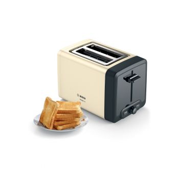Prajitor de paine DesignLine - 2 felii - 970W - Negru/ bej