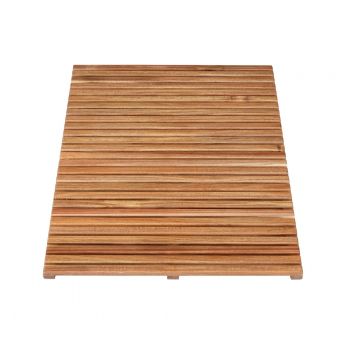Covoras de baie, Wenko, Duckboard, 55 x 85 cm, lemn de salcam, maro