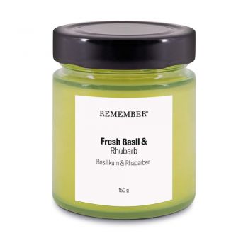 Lumânare parfumată din ceară de soia timp de ardere 35 h Fresh Basil & Rhubarb – Remember