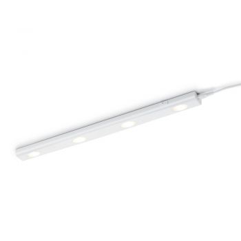 Aplică de perete albă LED (lungime 55 cm) Aragon – Trio