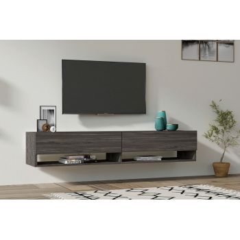 Comoda TV, Asse Home, Arges , 141x31x30 cm, Antracit