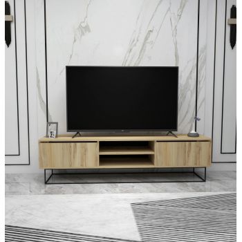 Comoda TV, Kalune Design, Escape 180, 180x50x40 cm, Pâslă / Negru
