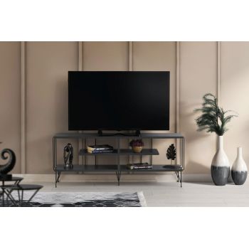 Comoda TV, Kalune Design, Eze, 120x44.5x30 cm, Antracit