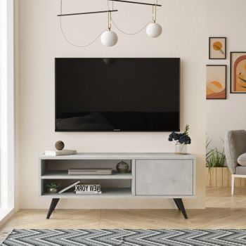 Comoda TV, Locelso, CD1, 110x44x40 cm, Gri