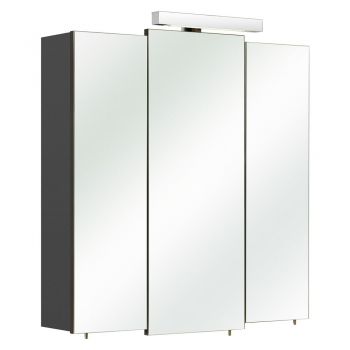 Dulap de baie suspendat gri închis cu oglindă 68x73 cm Set 311 - Pelipal