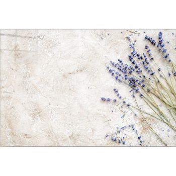 Tablou din sticlă 70x50 cm Lavender – Wallity