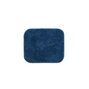 Covoras de baie, Confetti, Atlanta, 50x57 cm, Poliamida, Albastru inchis