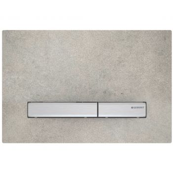Clapeta actionare Geberit Sigma50 aspect beton - detalii crom