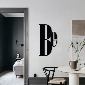 Decoratiune de perete, Be Special, metal, 50 x 29 cm, negru