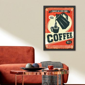 Tablou decorativ, Coffee 1960 (40 x 55), MDF , Polistiren, Multicolor