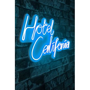 Decoratiune luminoasa LED, Hotel California, Benzi flexibile de neon, DC 12 V, Albastru