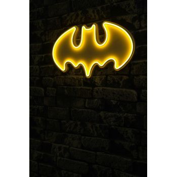 Decoratiune luminoasa LED, Batman Bat Light, Benzi flexibile de neon, DC 12 V, Galben