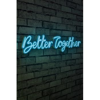 Decoratiune luminoasa LED, Better Together, Benzi flexibile de neon, DC 12 V, Albastru