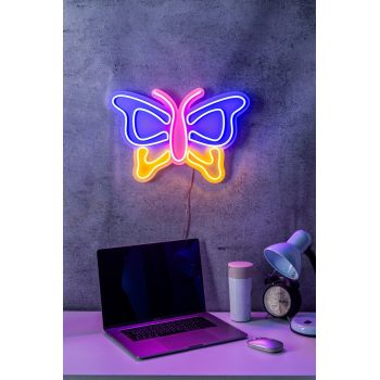 Decoratiune luminoasa LED, Butterfly, Benzi flexibile de neon, DC 12 V, Multicolor