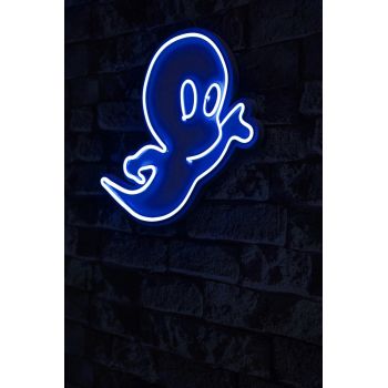 Decoratiune luminoasa LED, Casper The Friendly Ghost, Benzi flexibile de neon, DC 12 V, Albastru