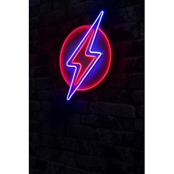 Decoratiune luminoasa LED, Flash, Benzi flexibile de neon, DC 12 V, Rosu albastru