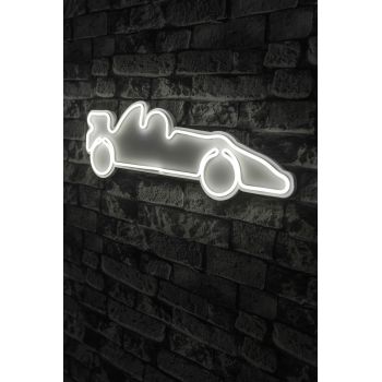 Decoratiune luminoasa LED, Formula 1 Race Car, Benzi flexibile de neon, DC 12 V, Alb