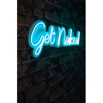 Decoratiune luminoasa LED, Get Naked, Benzi flexibile de neon, DC 12 V, Albastru
