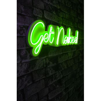 Decoratiune luminoasa LED, Get Naked, Benzi flexibile de neon, DC 12 V, Verde