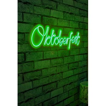 Decoratiune luminoasa LED, Oktoberfest, Benzi flexibile de neon, DC 12 V, Verde