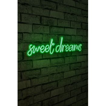 Decoratiune luminoasa LED, Sweet Dreams, Benzi flexibile de neon, DC 12 V, Verde