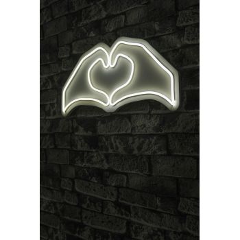 Decoratiune luminoasa LED, Sweetheart, Benzi flexibile de neon, DC 12 V, Alb