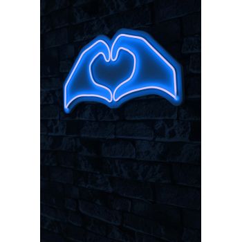 Decoratiune luminoasa LED, Sweetheart, Benzi flexibile de neon, DC 12 V, Albastru