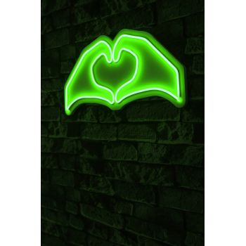 Decoratiune luminoasa LED, Sweetheart, Benzi flexibile de neon, DC 12 V, Verde