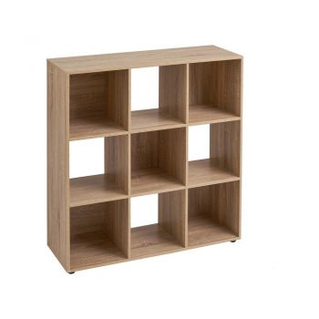 Bibliotecă cu aspect de lemn de stejar 90x91,5 cm Cube – Casa Selección