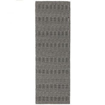 Covor tip traversă din lână negru 66x200 cm Sloan – Asiatic Carpets