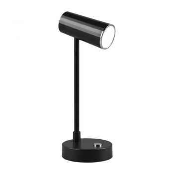 Veioză negru-lucios LED cu intensitate reglabilă (înălțime 28 cm) Lenny – Trio