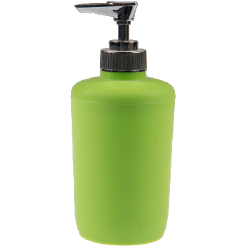 Dozator sapun lichid Romtatay, plastic, verde, 5,5 x 5,5 x 15,5 cm